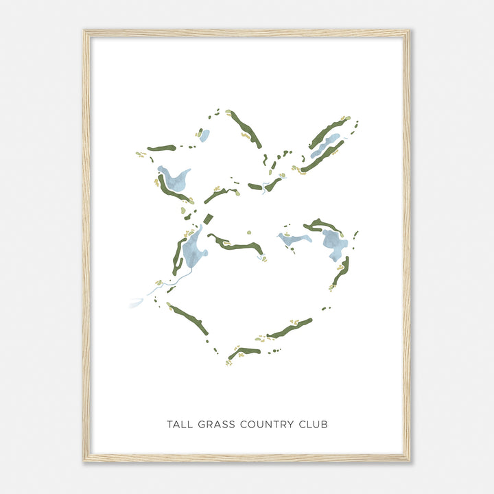 Print of Tall Grass Country Club Modern Map