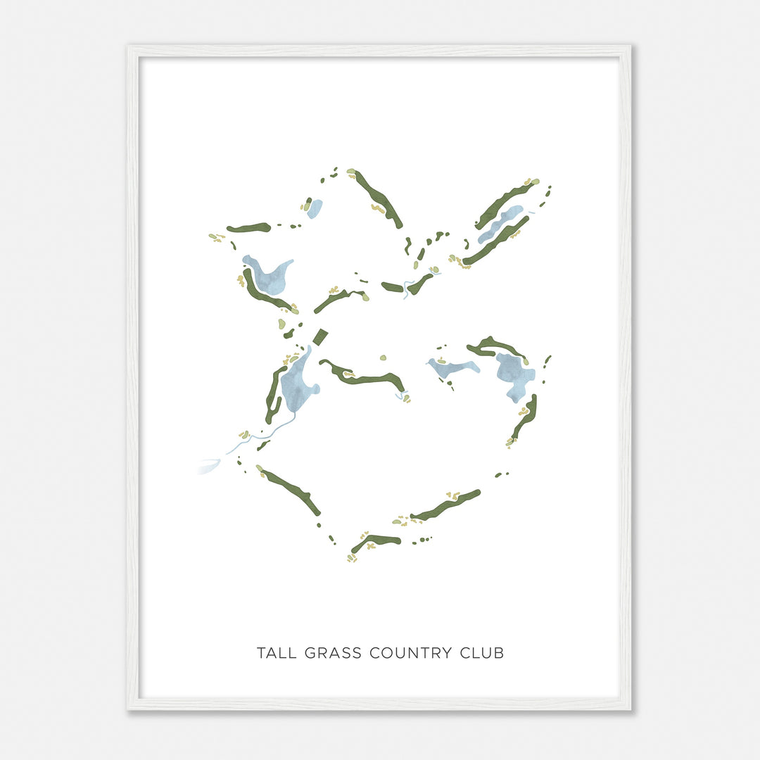 Print of Tall Grass Country Club Modern Map