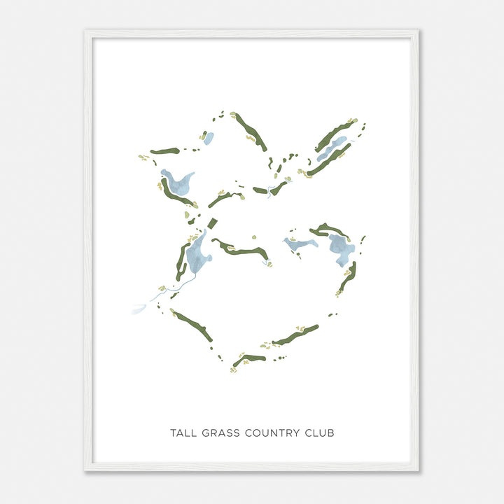 Print of Tall Grass Country Club Modern Map