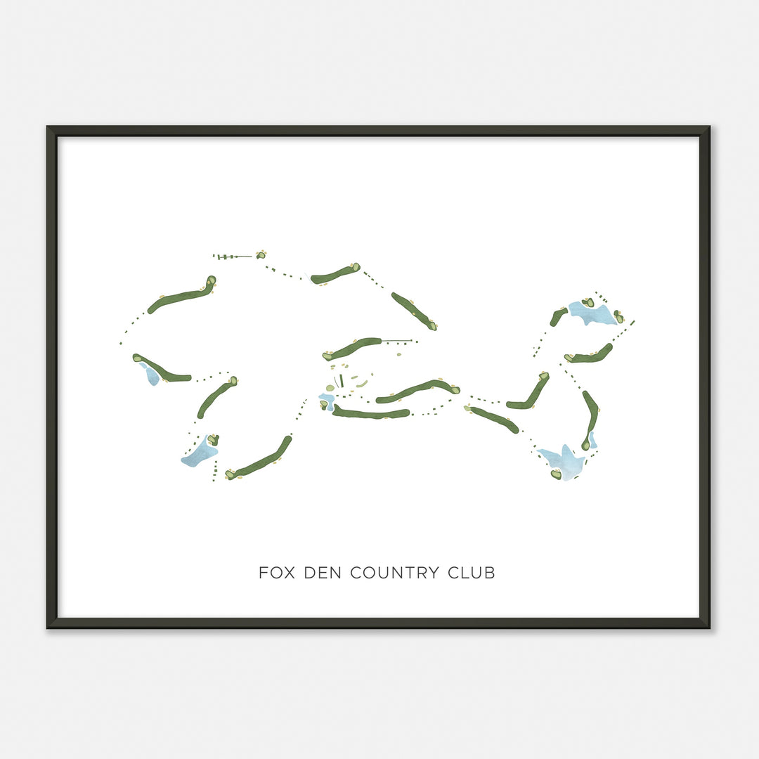 Print of Fox Den Country Club Modern Map
