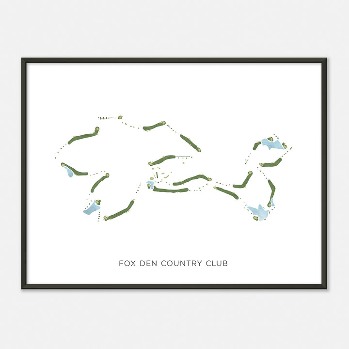 Print of Fox Den Country Club Modern Map