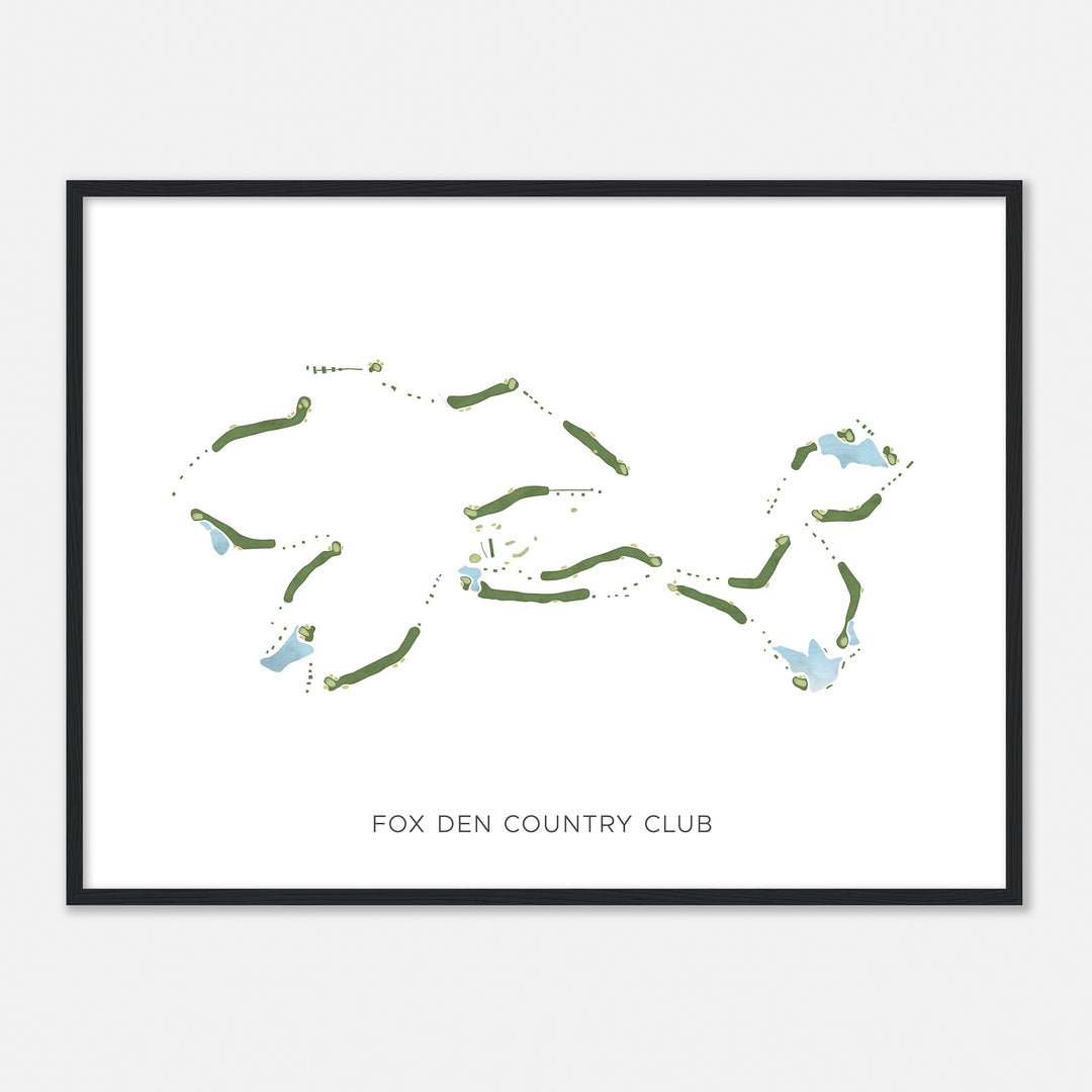 Print of Fox Den Country Club Modern Map