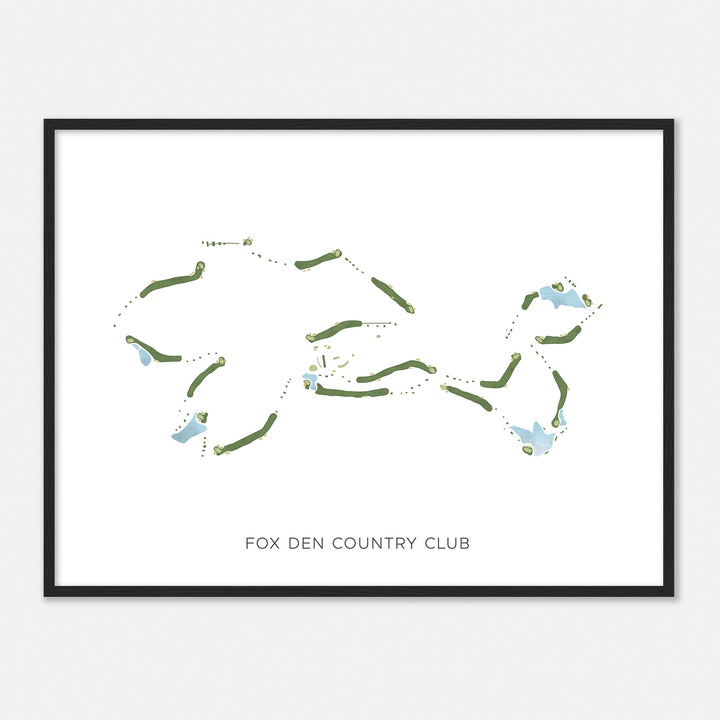 Print of Fox Den Country Club Modern Map