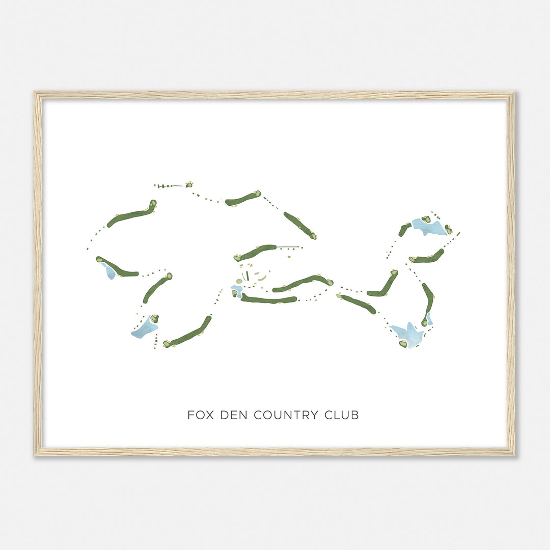 Print of Fox Den Country Club Modern Map