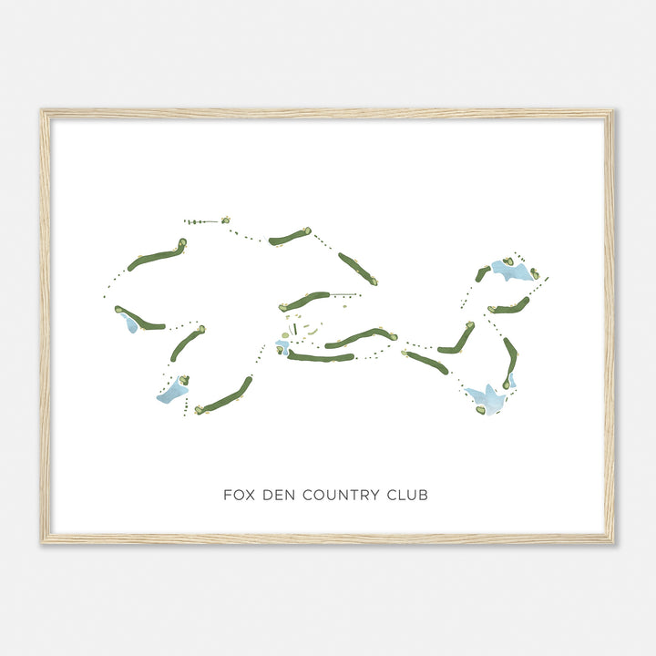 Print of Fox Den Country Club Modern Map