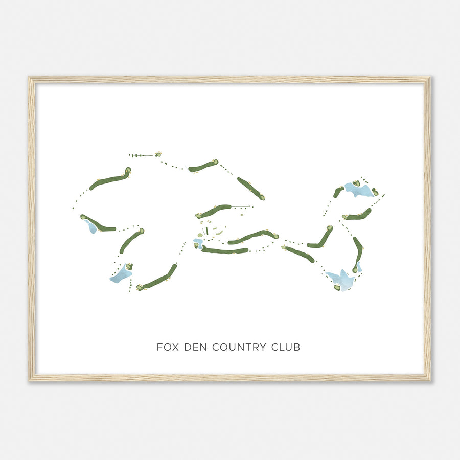 Print of Fox Den Country Club Modern Map