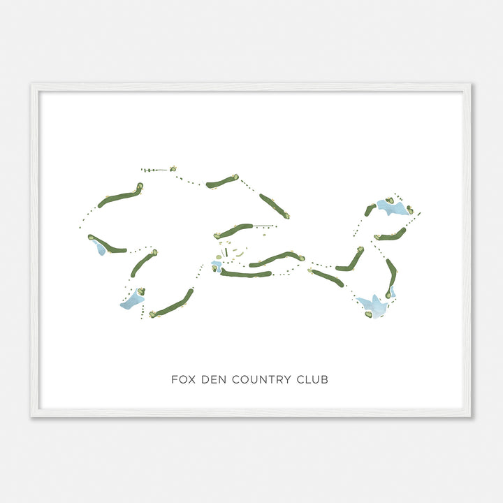 Print of Fox Den Country Club Modern Map