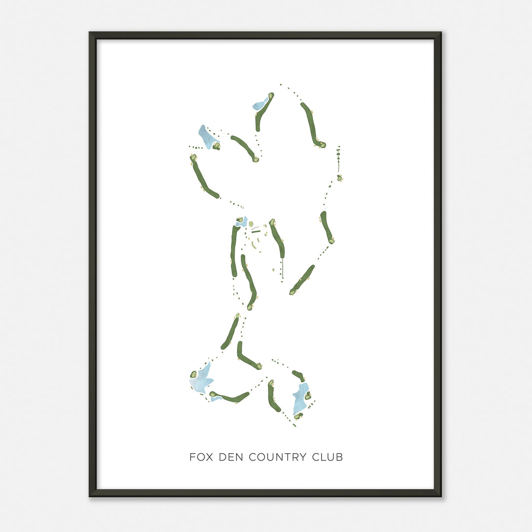 Print of Fox Den Country Club Modern Map