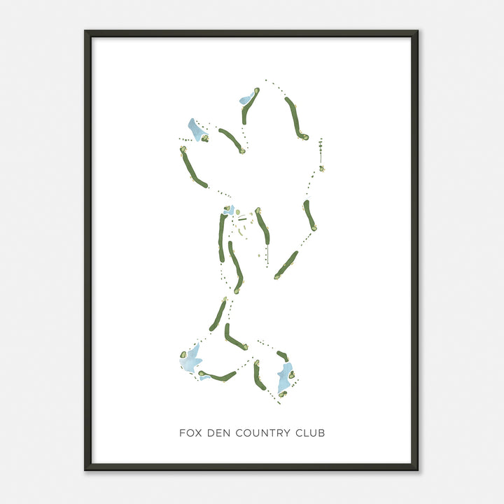 Print of Fox Den Country Club Modern Map