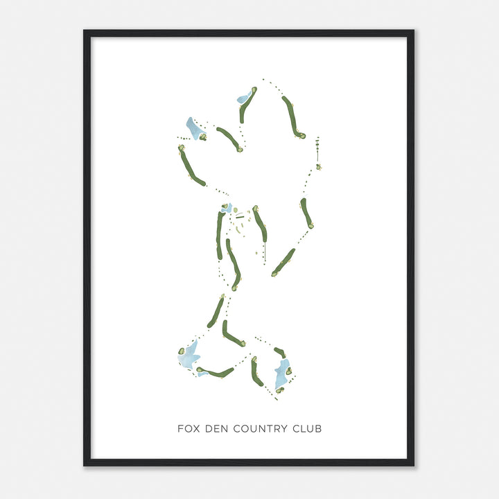 Print of Fox Den Country Club Modern Map