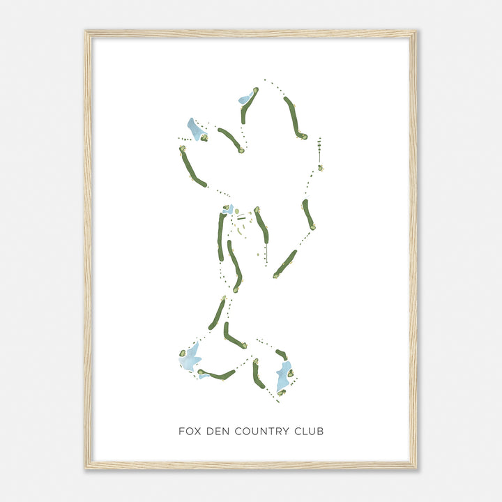 Print of Fox Den Country Club Modern Map