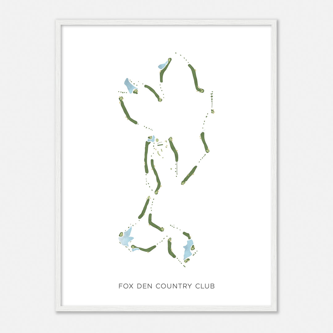 Print of Fox Den Country Club Modern Map