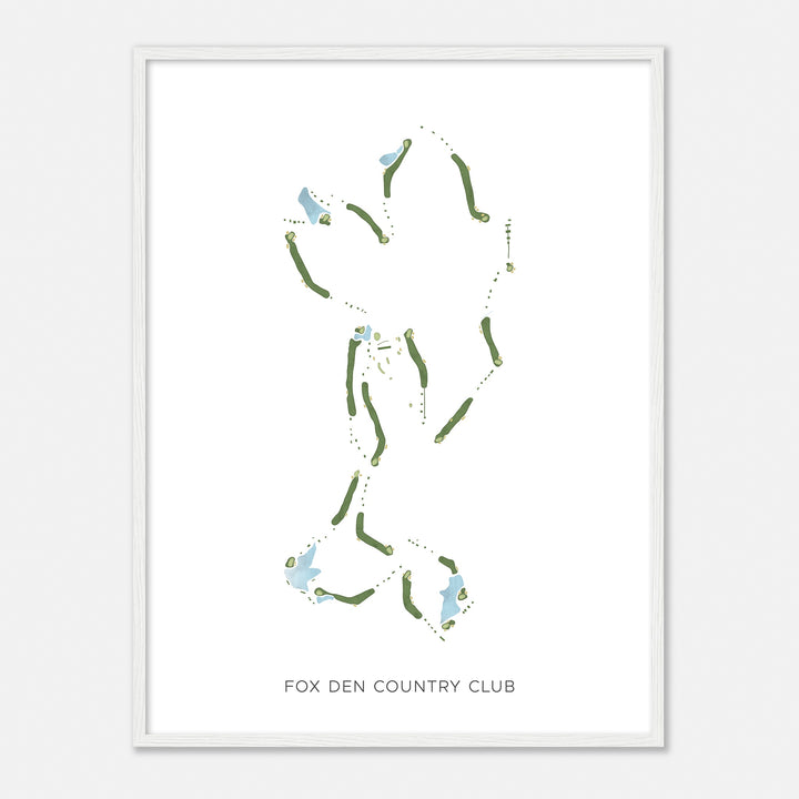 Print of Fox Den Country Club Modern Map