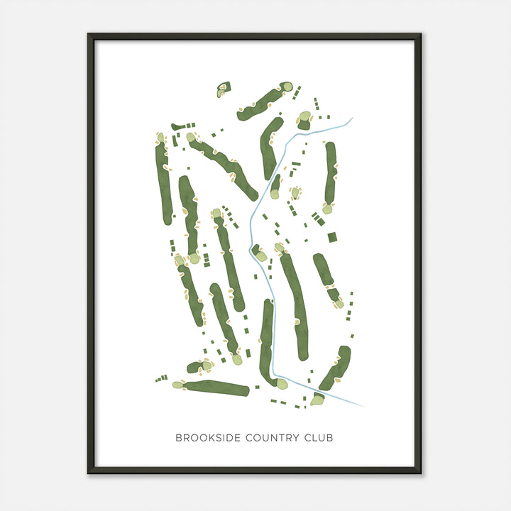 Print of Brookside Country Club Modern Map