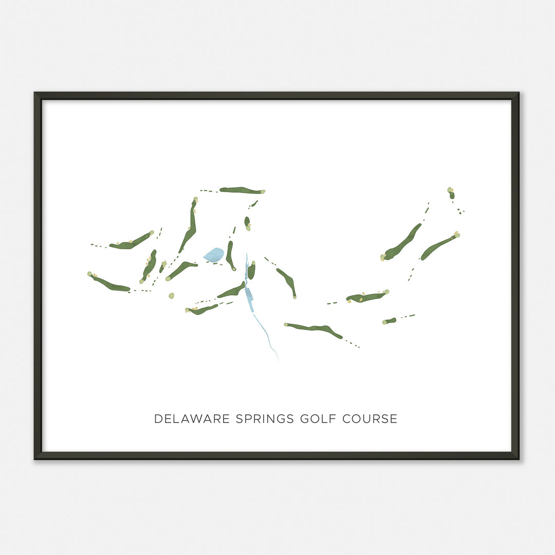 Print of Delaware Springs Golf Course Modern Map