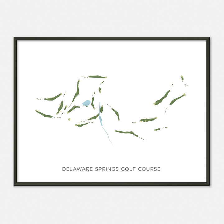 Print of Delaware Springs Golf Course Modern Map