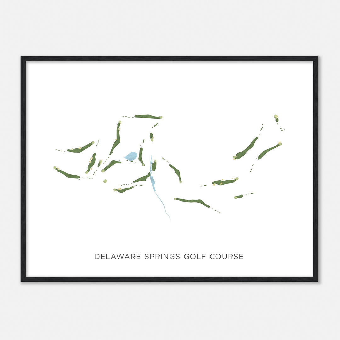 Print of Delaware Springs Golf Course Modern Map