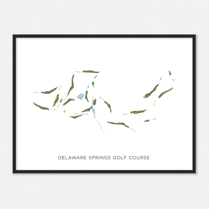 Print of Delaware Springs Golf Course Modern Map