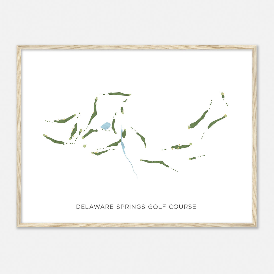 Print of Delaware Springs Golf Course Modern Map