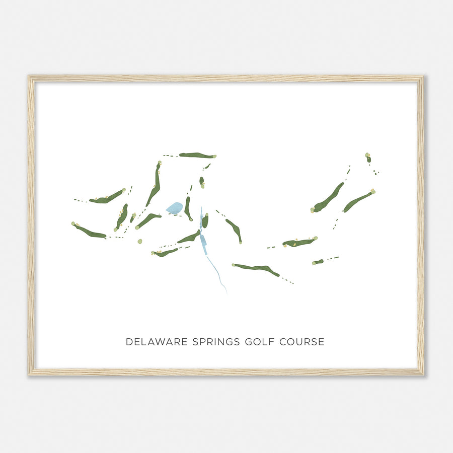 Print of Delaware Springs Golf Course Modern Map