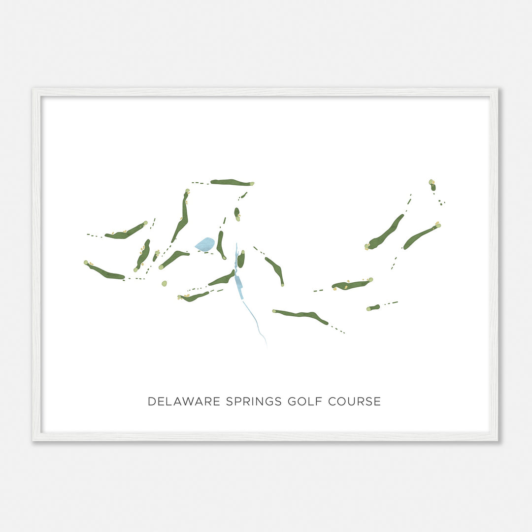 Print of Delaware Springs Golf Course Modern Map