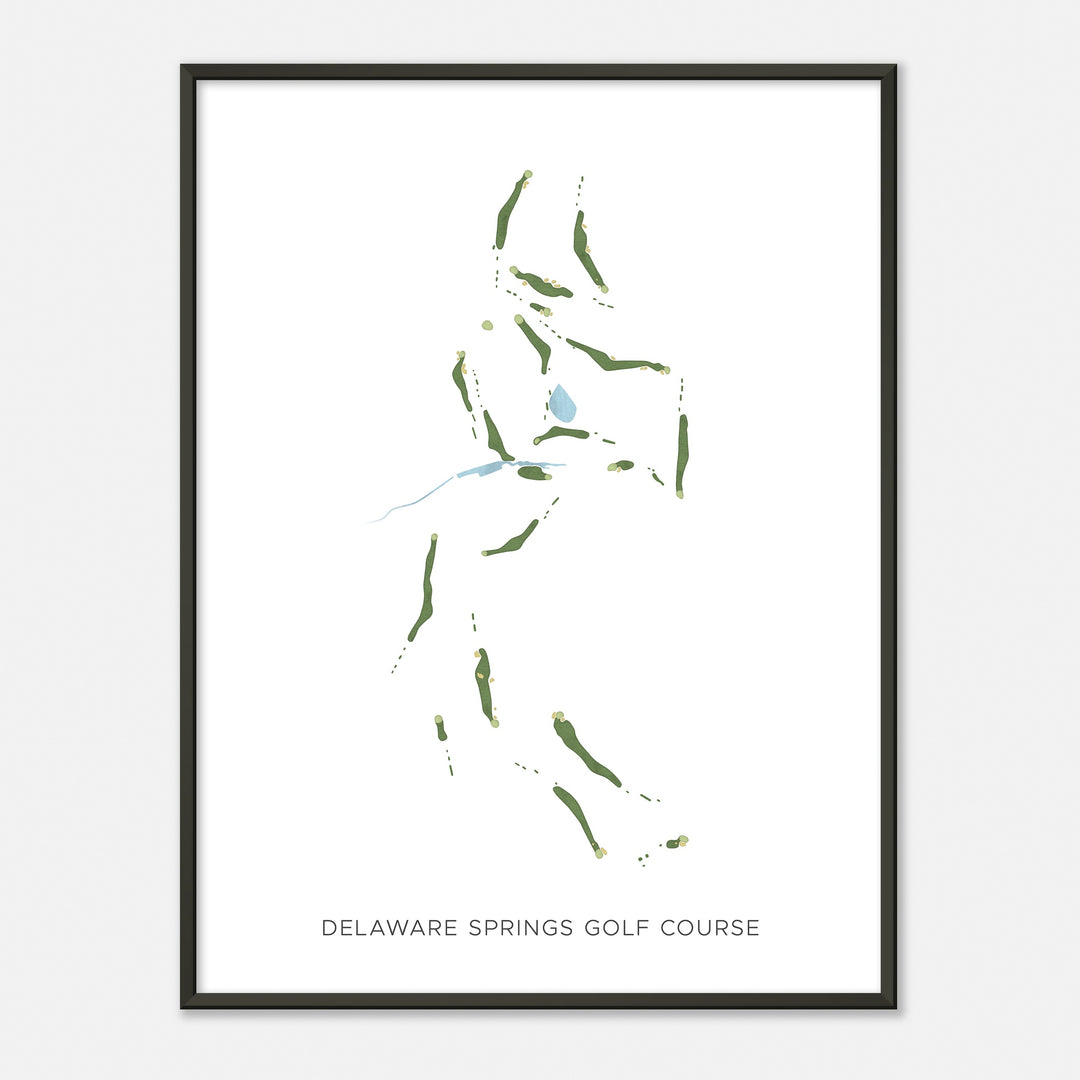 Print of Delaware Springs Golf Course Modern Map