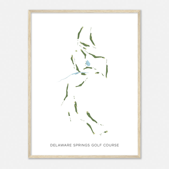 Print of Delaware Springs Golf Course Modern Map