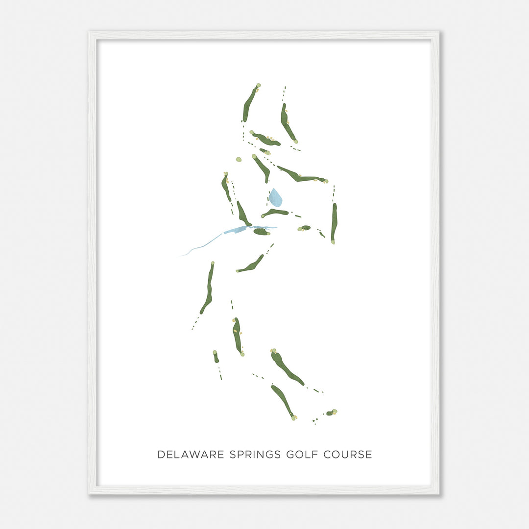 Print of Delaware Springs Golf Course Modern Map