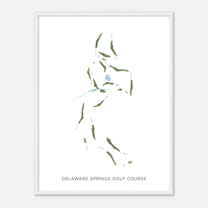 Print of Delaware Springs Golf Course Modern Map