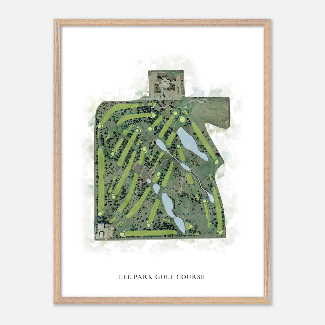 Print of Lee Park Golf Course Classic Map