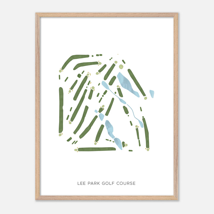 Print of Lee Park Golf Course Modern Map