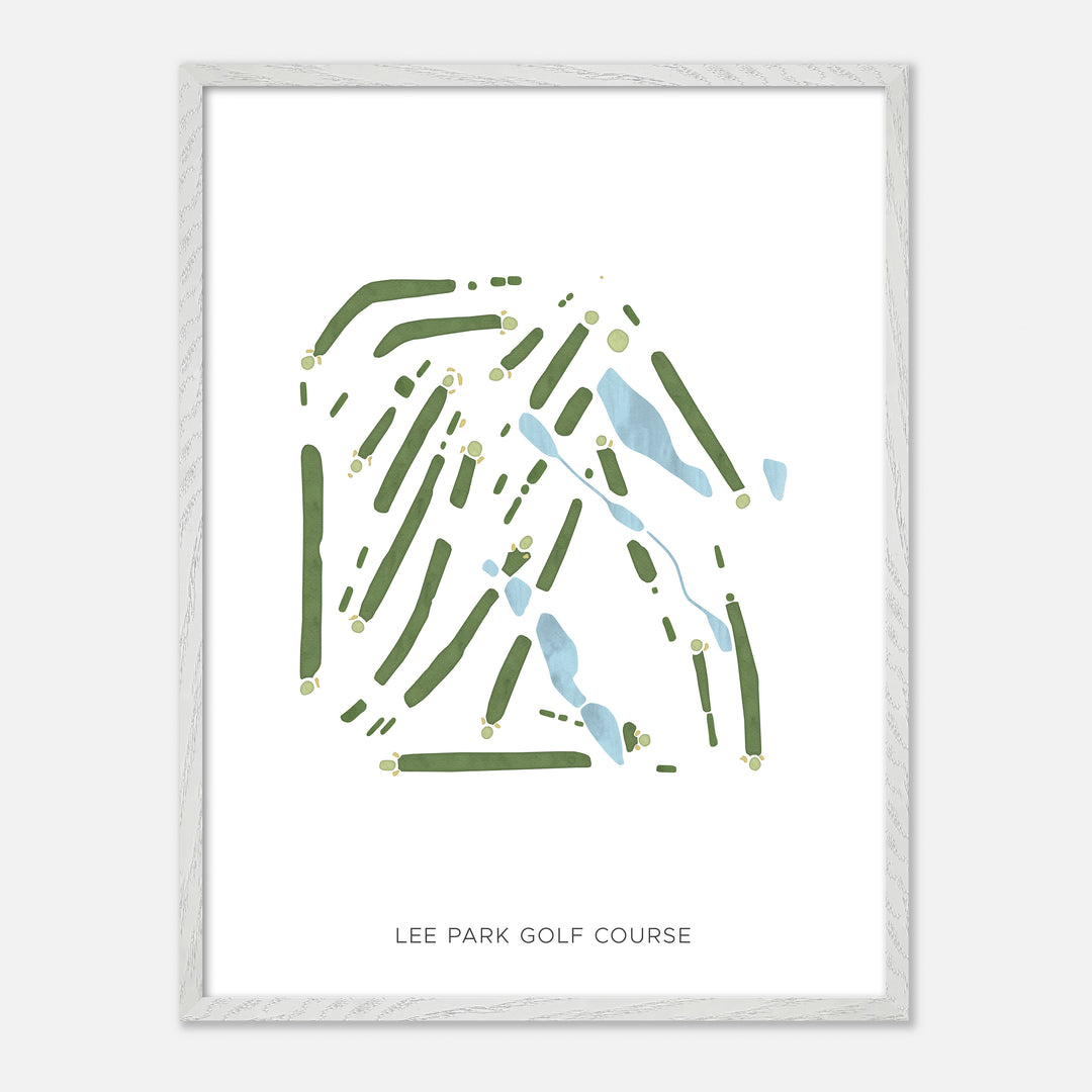Print of Lee Park Golf Course Modern Map