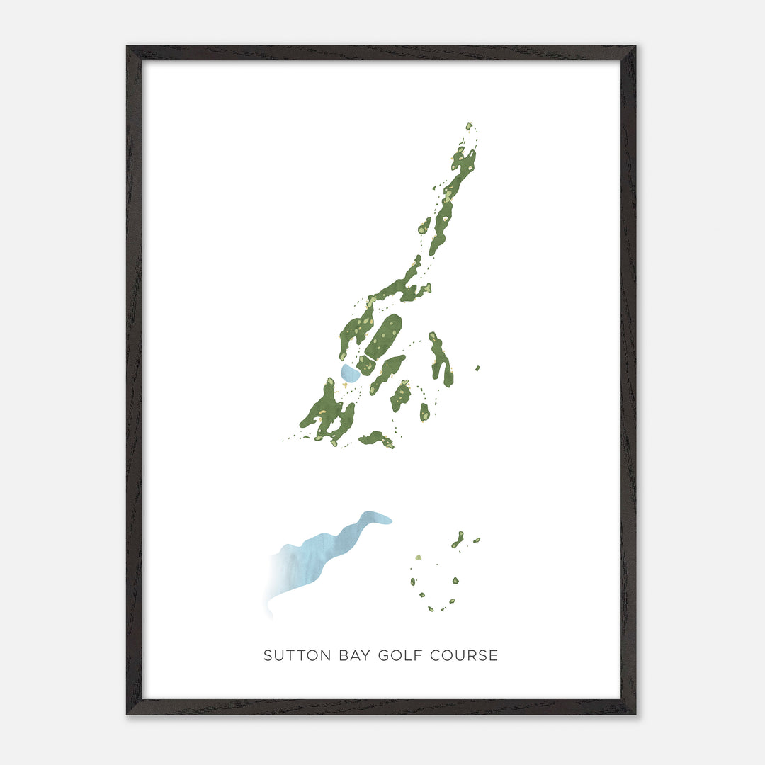 Print of Sutton Bay Golf Course Modern Map