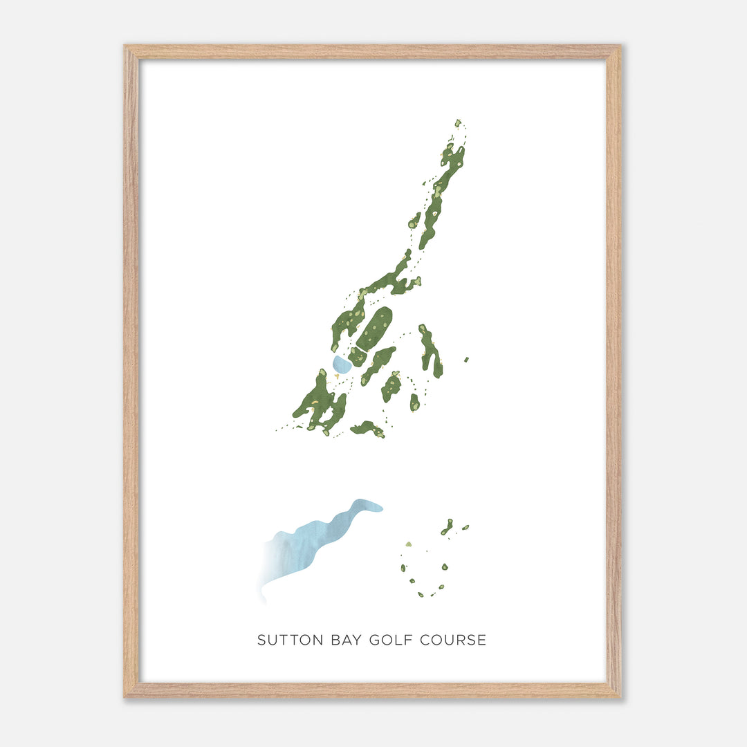 Print of Sutton Bay Golf Course Modern Map