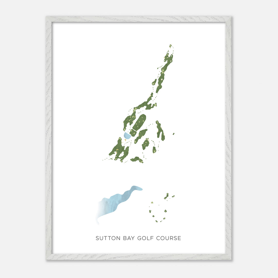 Print of Sutton Bay Golf Course Modern Map