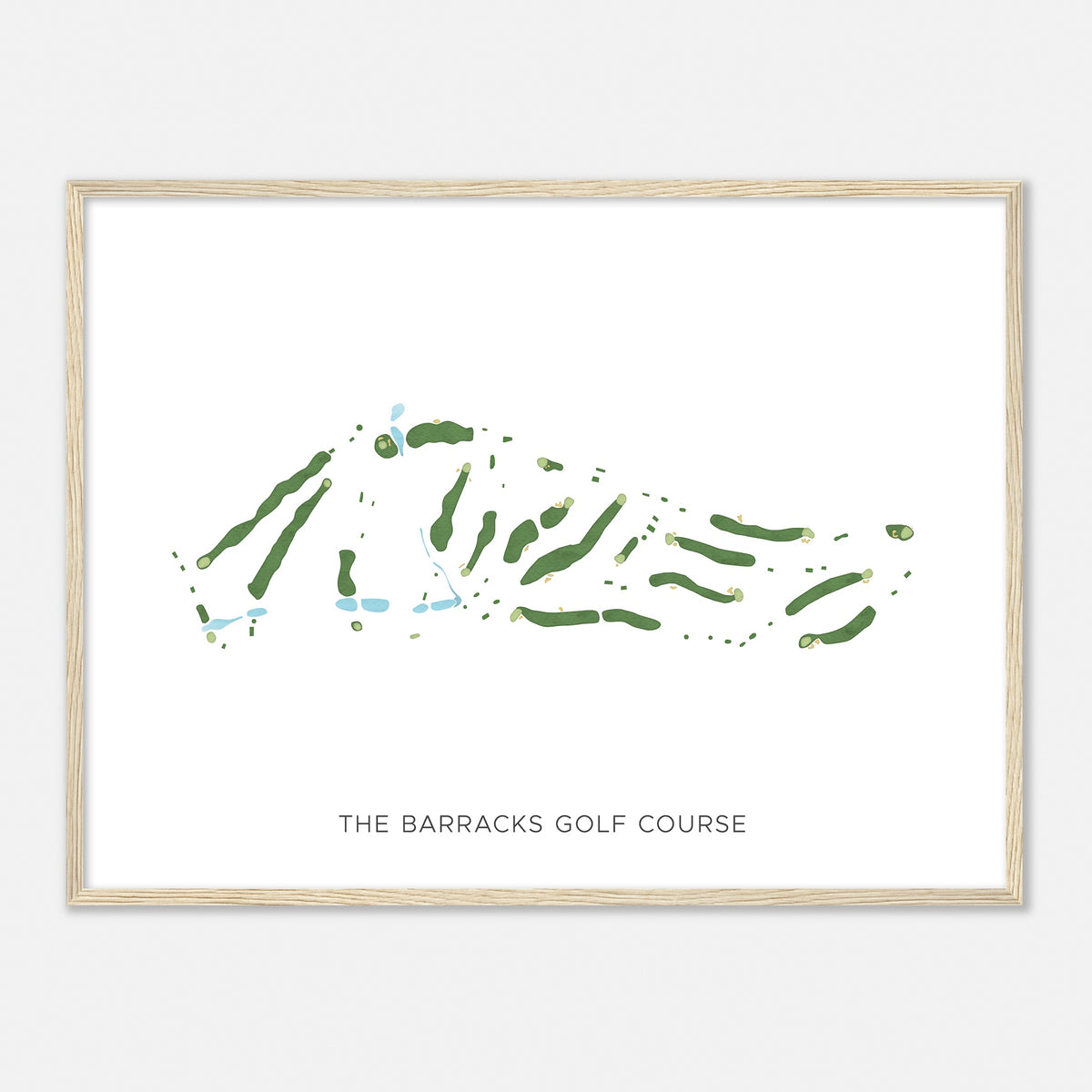 Print of The Barracks Golf Course Modern Map