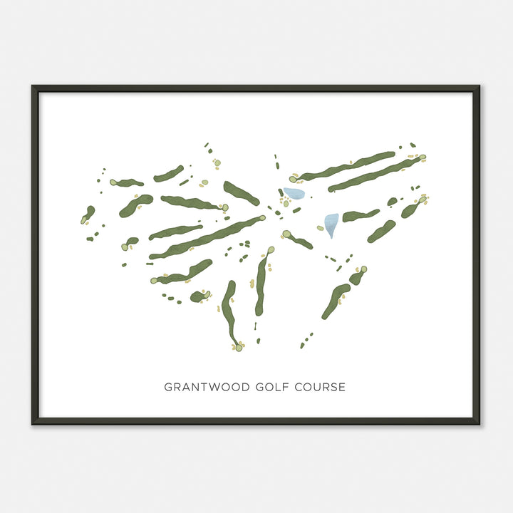 Print of Grantwood Golf Course Modern Map