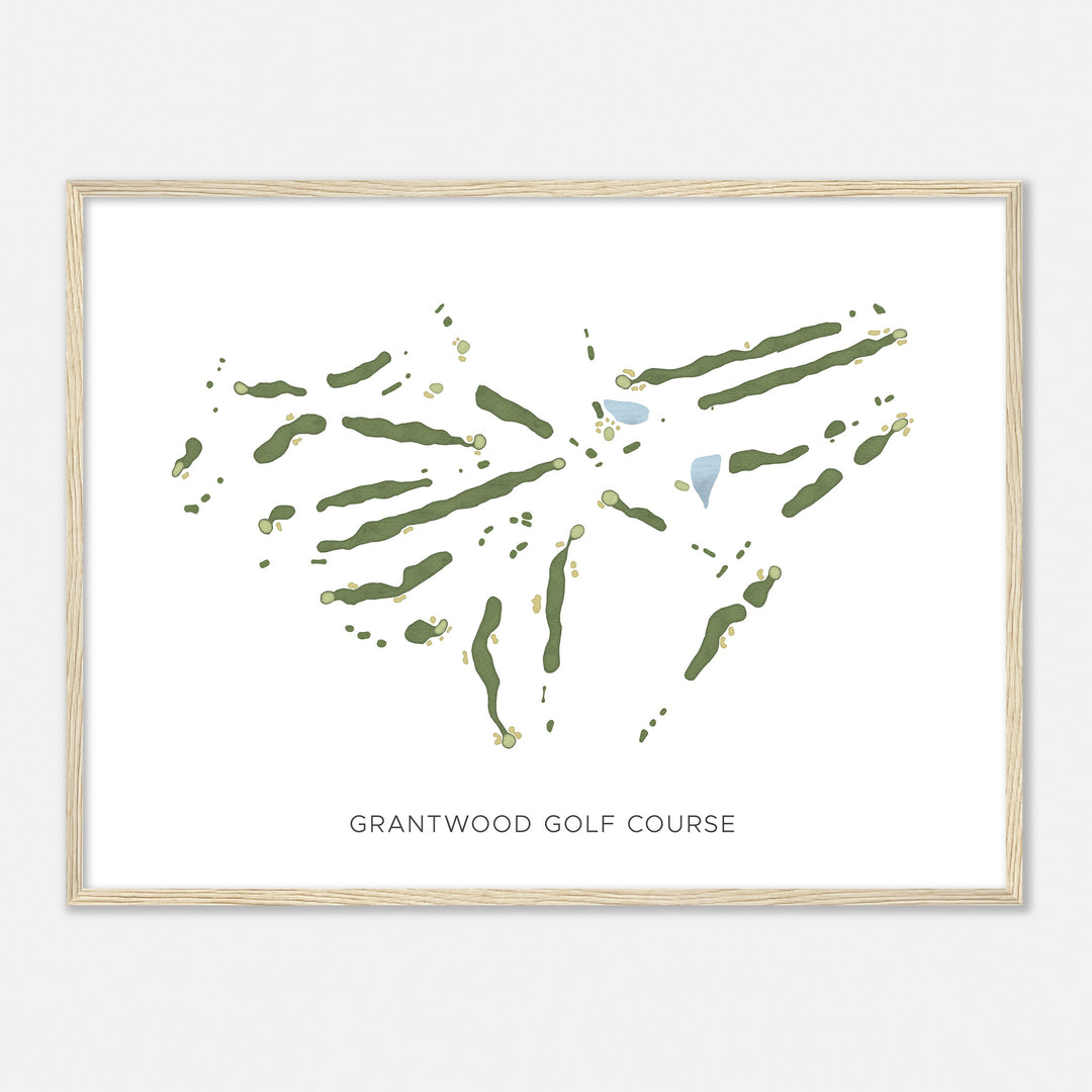 Print of Grantwood Golf Course Modern Map