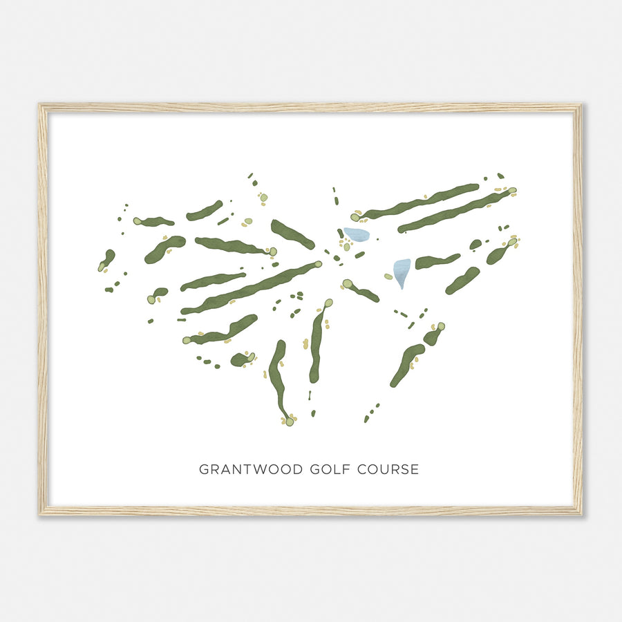 Print of Grantwood Golf Course Modern Map