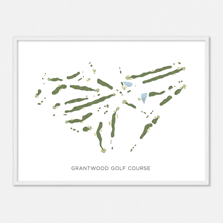 Print of Grantwood Golf Course Modern Map