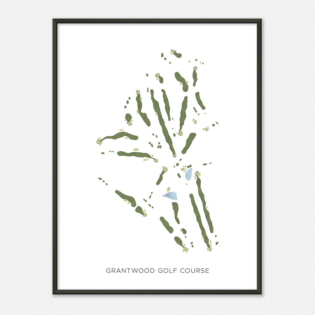 Print of Grantwood Golf Course Modern Map