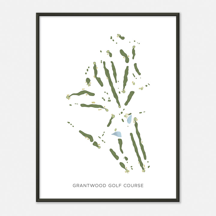 Print of Grantwood Golf Course Modern Map