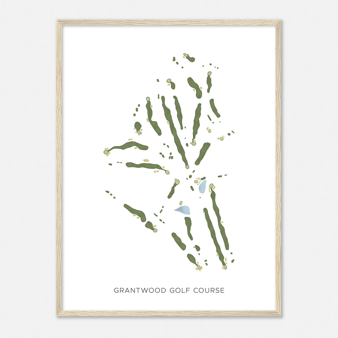 Print of Grantwood Golf Course Modern Map