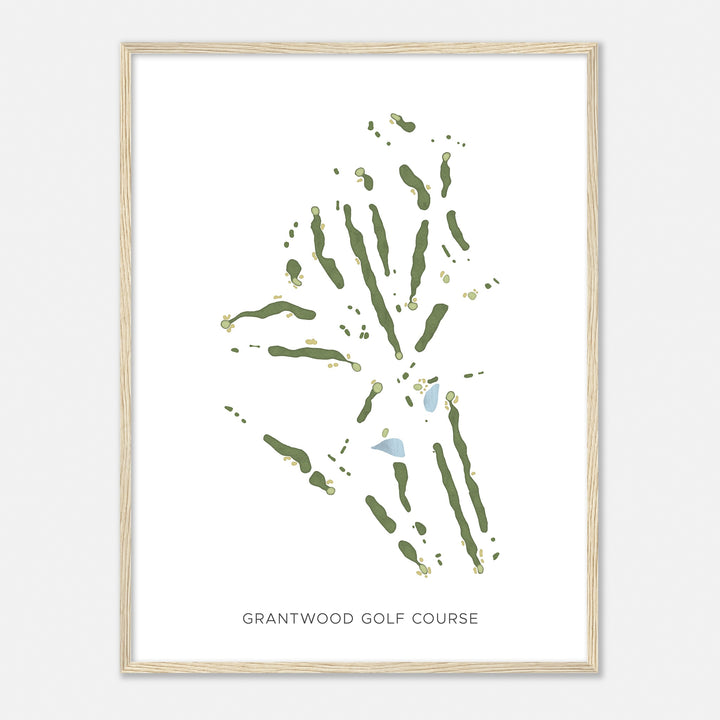 Print of Grantwood Golf Course Modern Map