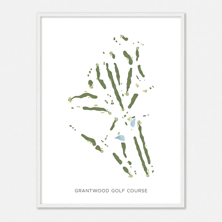 Print of Grantwood Golf Course Modern Map