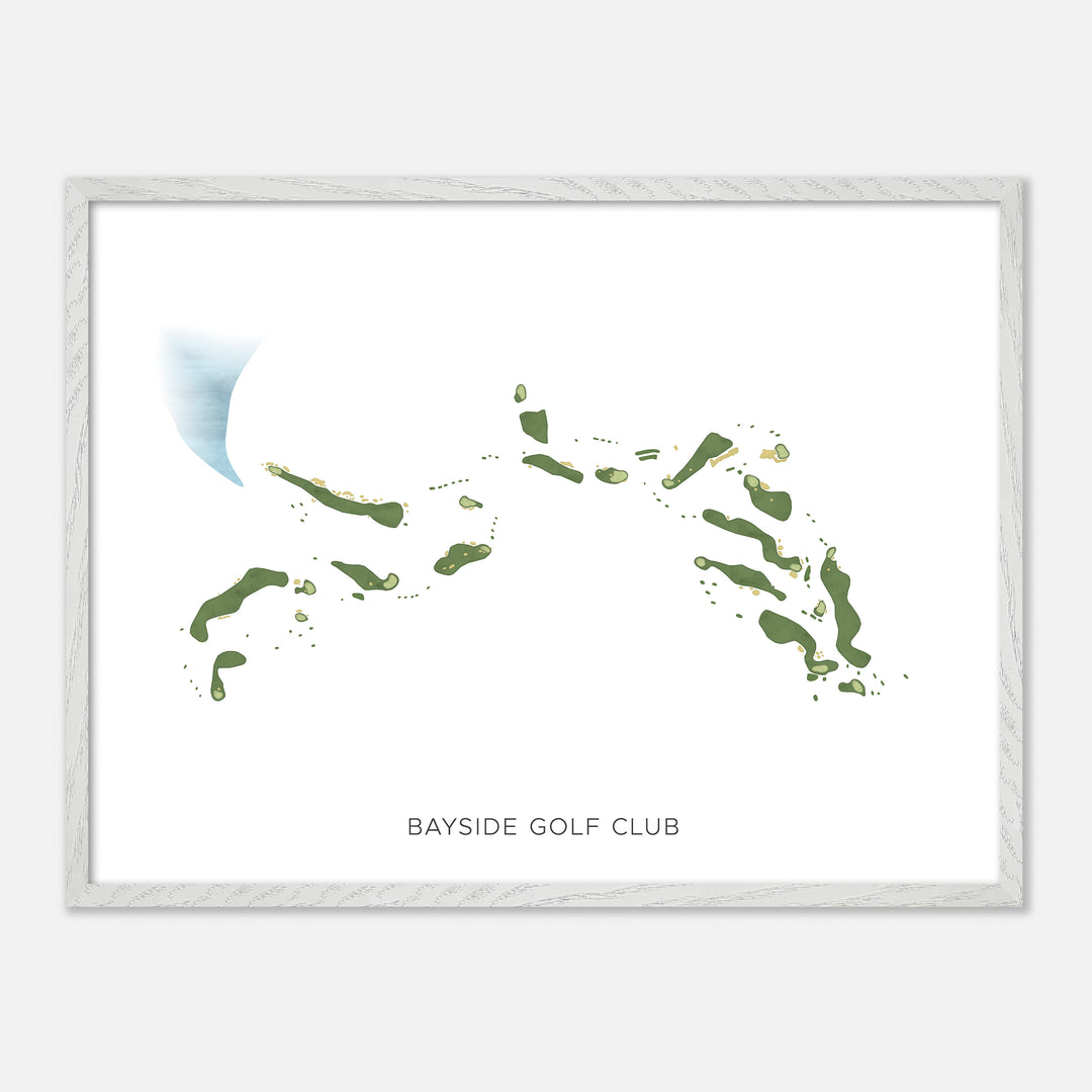 Print of Bayside Golf Club Modern Map
