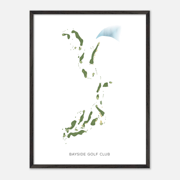 Print of Bayside Golf Club Modern Map