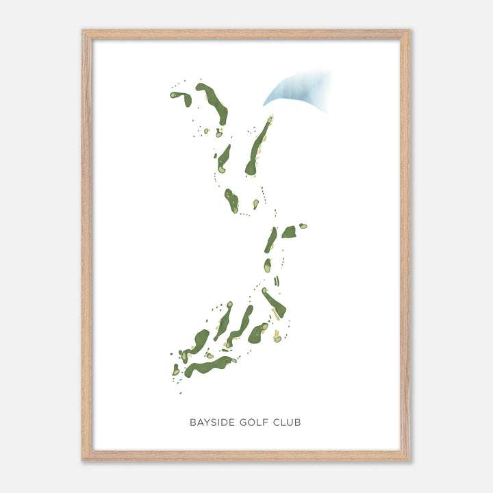 Print of Bayside Golf Club Modern Map