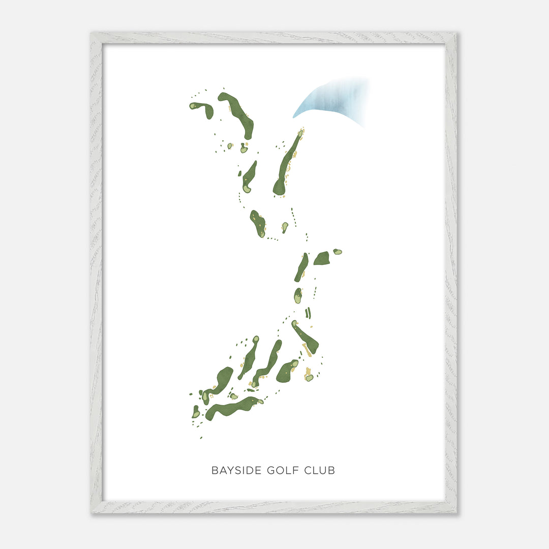 Print of Bayside Golf Club Modern Map