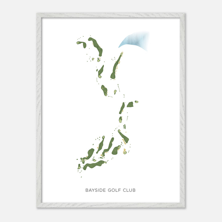 Print of Bayside Golf Club Modern Map